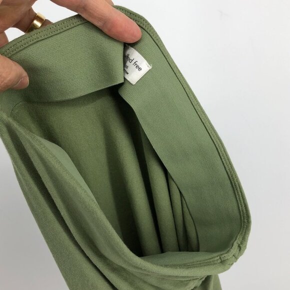 Aritzia Wilfred Free Sage Green Ruched Side Slit Midi Skirt XXS - Picture 8 of 13